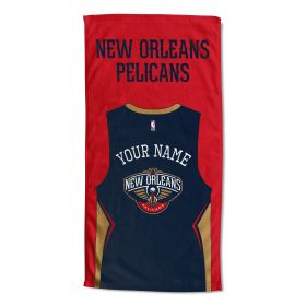 [Personalization Only] OFFICIAL NBA Jersey Beach Towel - New Orleans Pelicans