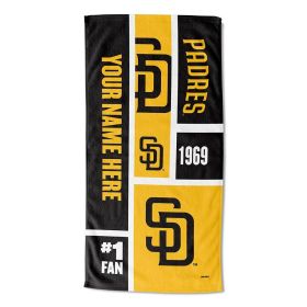 [Personalization Only] OFFICIAL MLB Colorblock Beach Towel - Padres