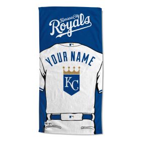 [Personalization Only] OFFICIAL MLB Jersey Personalized Beach Towel - Kansas City Royals