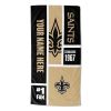 [Personalization Only] OFFICIAL NFL Colorblock Beach Towel - Saints