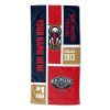 [Personalization Only] OFFICIAL NBA Colorblock Personalized Beach Towel - New Orleans Pelicans