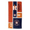 [Personalization Only] OFFICIAL MLB Colorblock Personalized Beach Towel - Astros