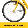 24" Adult Tricycle 3-Wheel 7 Speed Bicycle Trike Double Basket 330LBS Bike