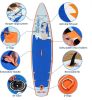 Inflatable Stand Up Paddle Board for Adults & Youth;  Blow Up Paddleboards with SUP Accessories; Yoga Board;  iSUP Board;  Double Action Pump