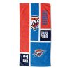 [Personalization Only] OFFICIAL NBA Colorblock Personalized Beach Towel - Oklahoma City Thunder