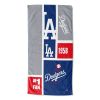 [Personalization Only] OFFICIAL MLB Colorblock Personalized Beach Towel - Dodgers