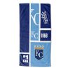 [Personalization Only] OFFICIAL MLB Colorblock Personalized Beach Towel - Royals