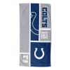 [Personalization Only] OFFICIAL NFL Colorblock Personalized Beach Towel - Colts