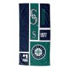 [Personalization Only] OFFICIAL MLB Colorblock Personalized Beach Towel - Mariners