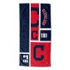 [Personalization Only] OFFICIAL MLB Colorblock Personalized Beach Towel - Guardians