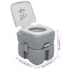 Portable Camping Toilet Gray 5.3+2.6 gal