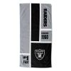 [Personalization Only] OFFICIAL NFL Colorblock Personalized Beach Towel - Raiders