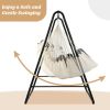 Hanging Padded Hammock Chair with Stand and Heavy Duty Steel